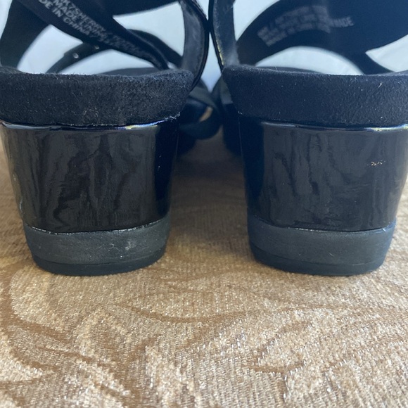 AK Anne Klein sherry sling back wedge heel elastic cross band textile upper 8🌹 - Picture 11 of 13